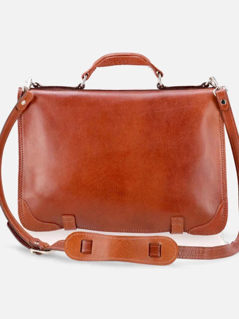 Brown Leather Men's Briefcase - Classic Professional Bag